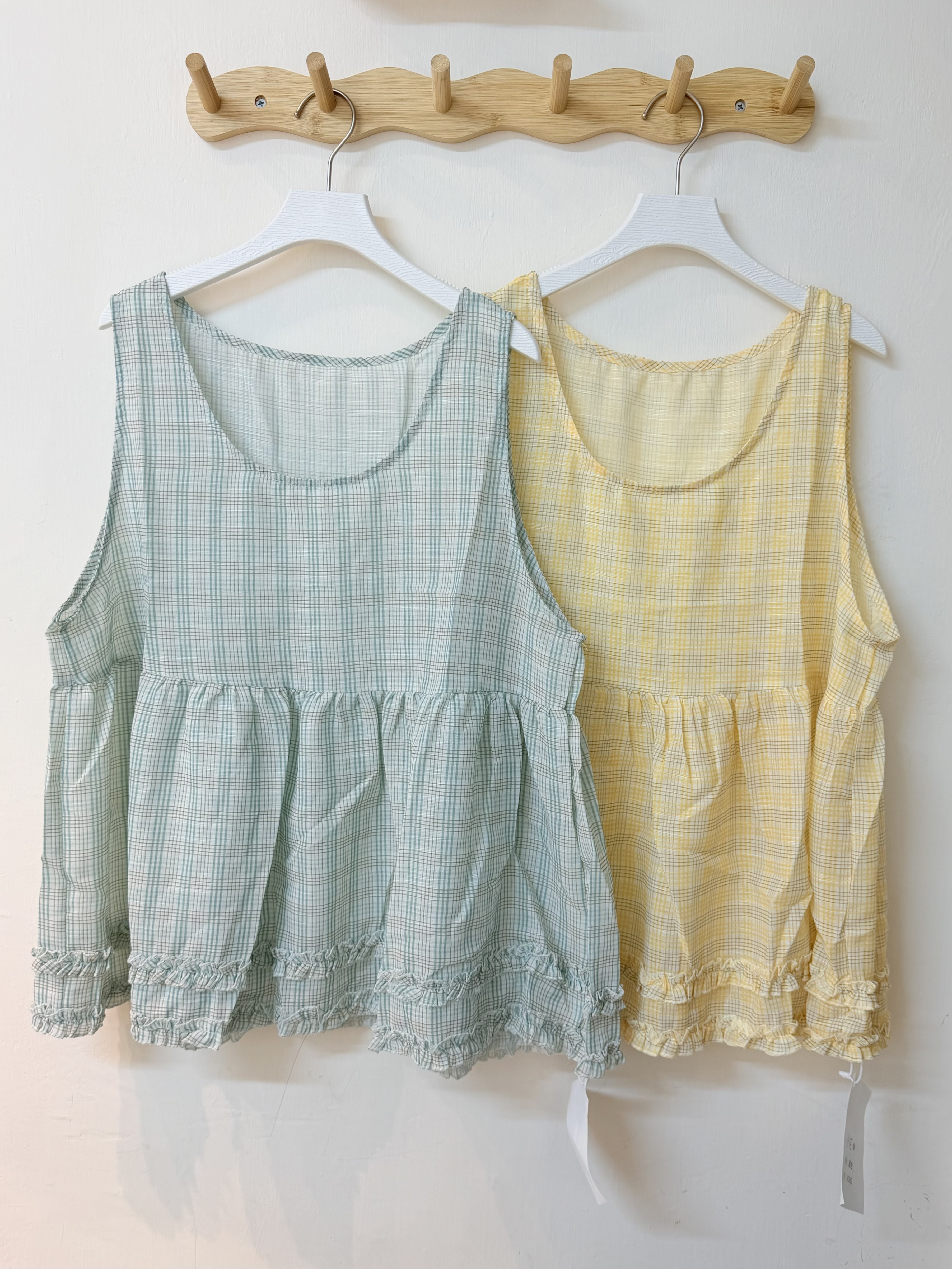 亮色格紋背心☀️