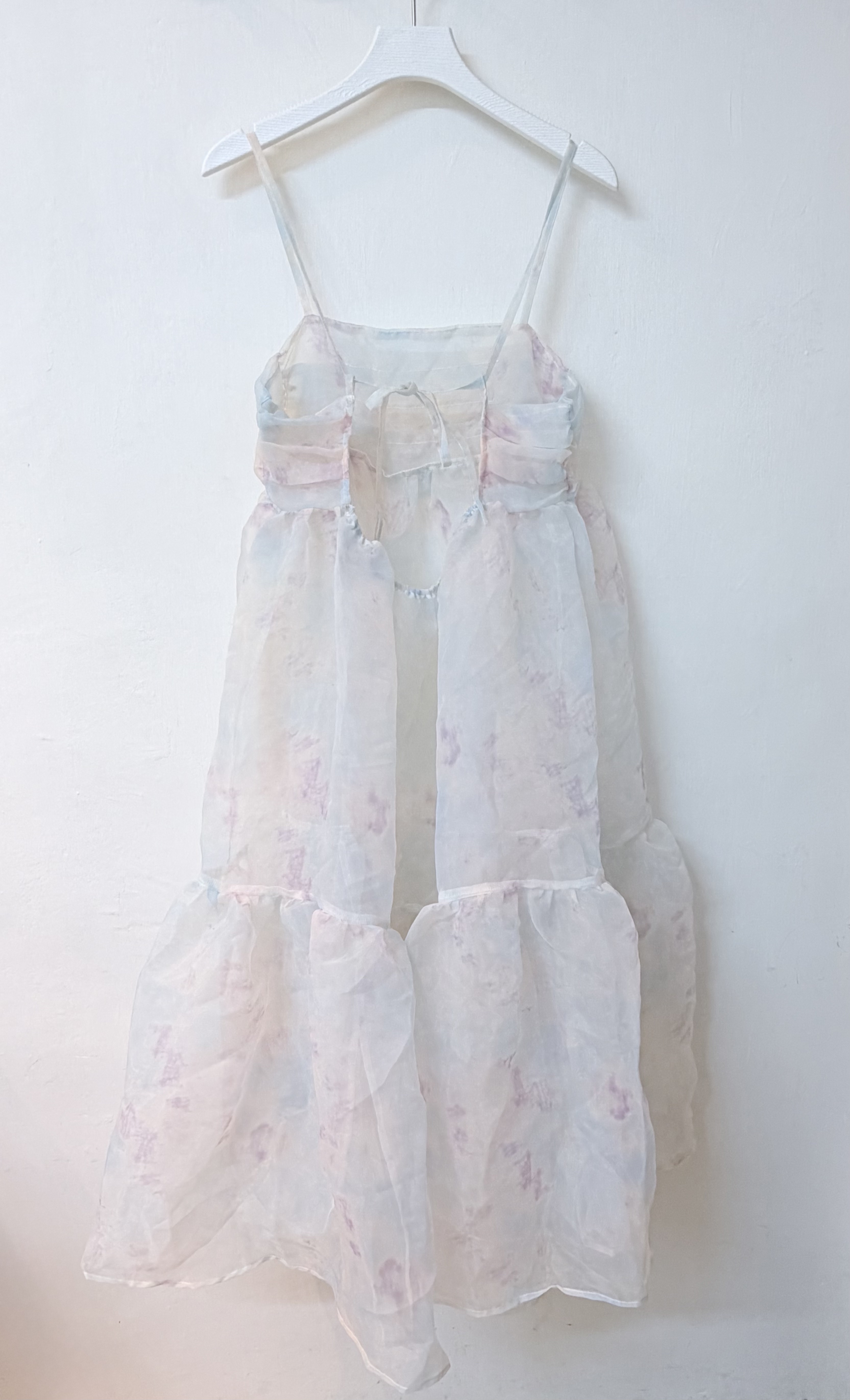 夢幻扎染免燙薄紗連身罩衫