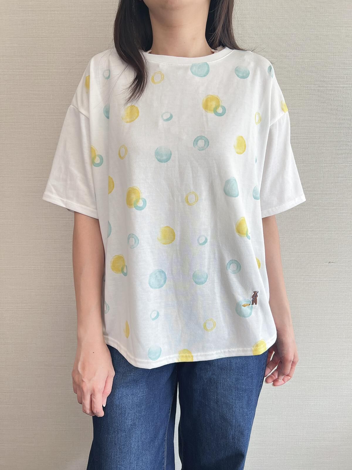 Ie 波點刺繡熊 top