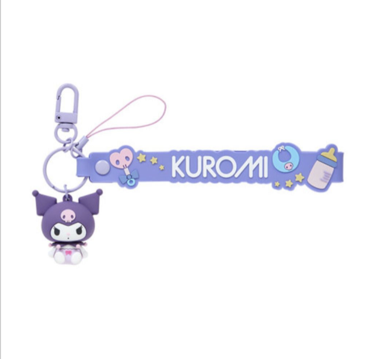 Kuromi 矽膠造型手機腕帶吊飾