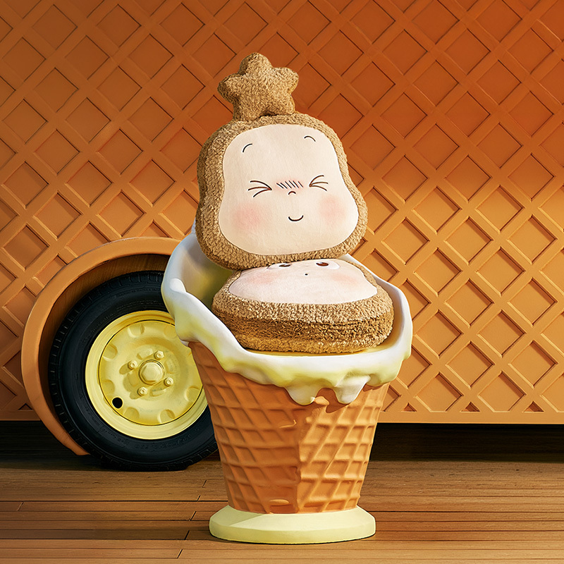 POP MART 泡泡瑪特星星人 歡迎來到月球表面系列 毛絨吐司坐墊