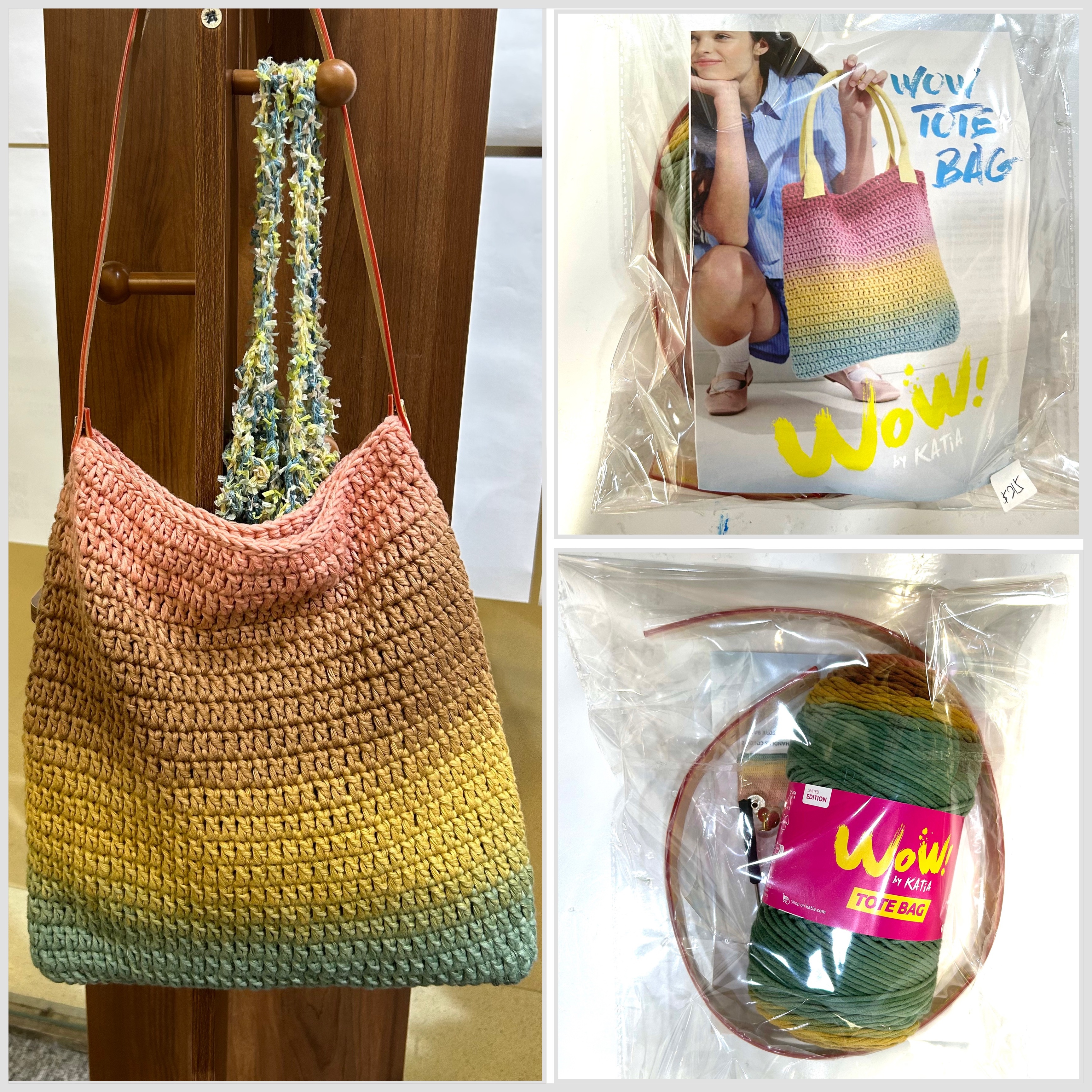 ! New ! 漸變色tote bag材料包