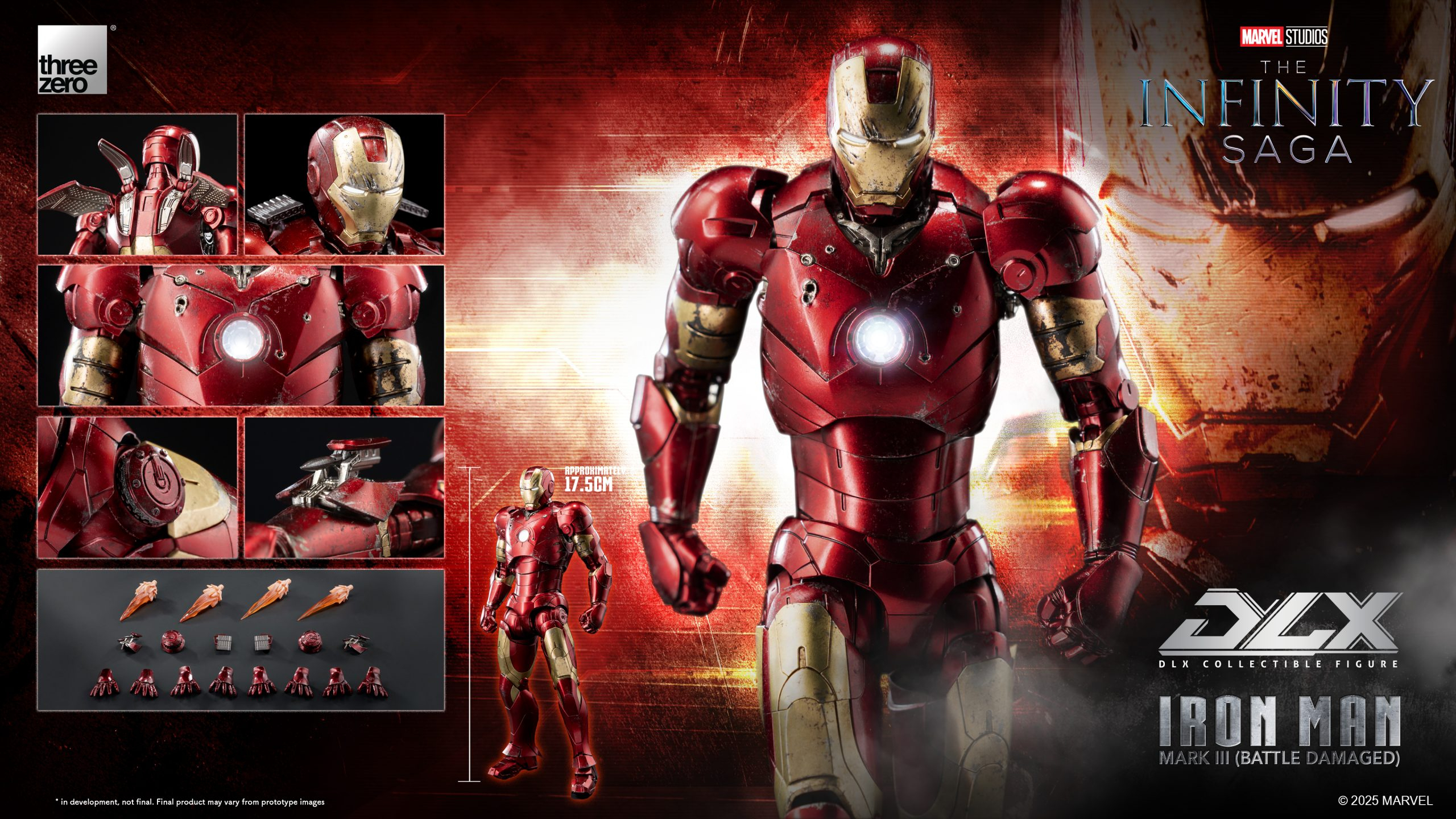 Threezero The Infinity Saga - DLX Iron Man Mark 3 (戰損版)