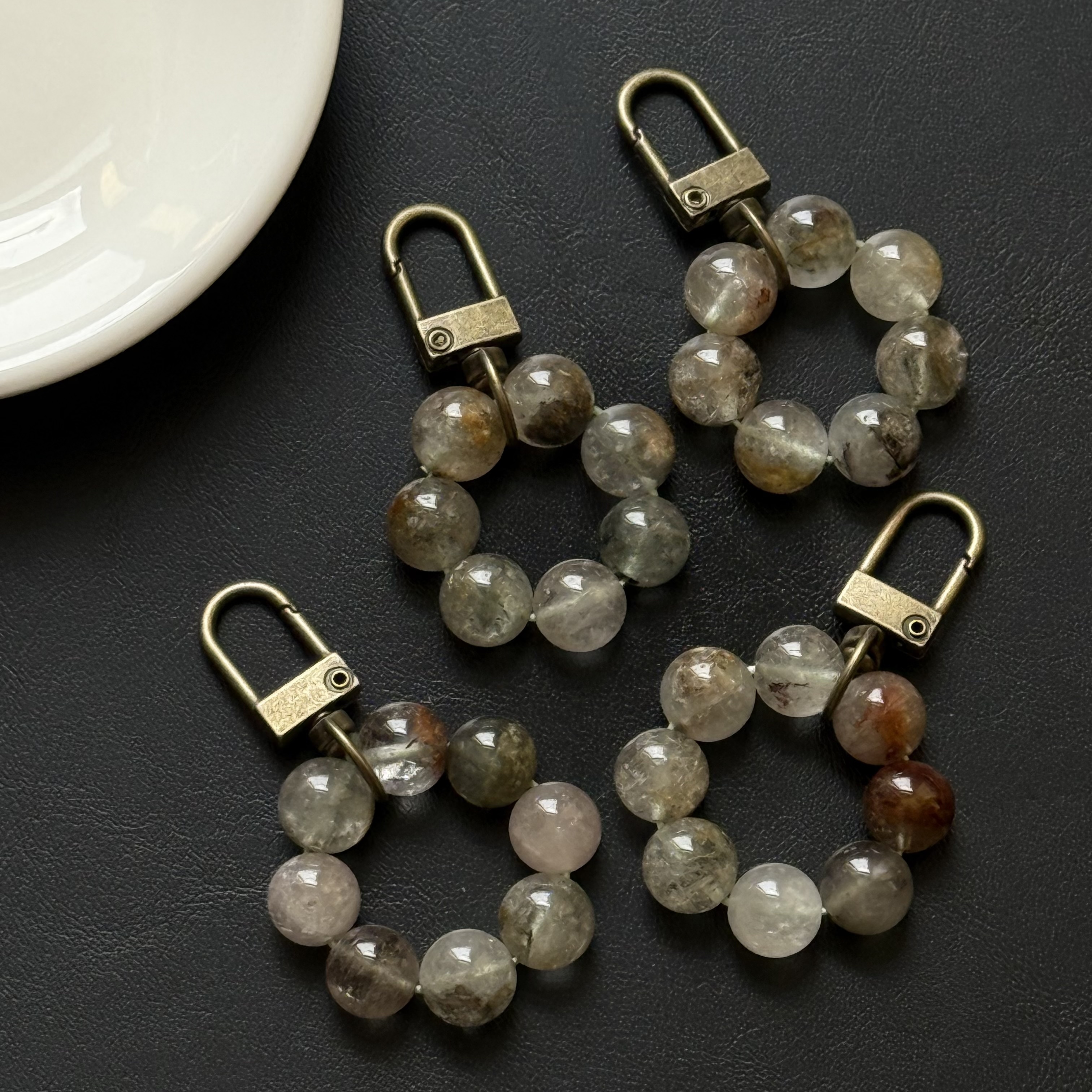 [原石] 幽靈水晶 鑰匙圈