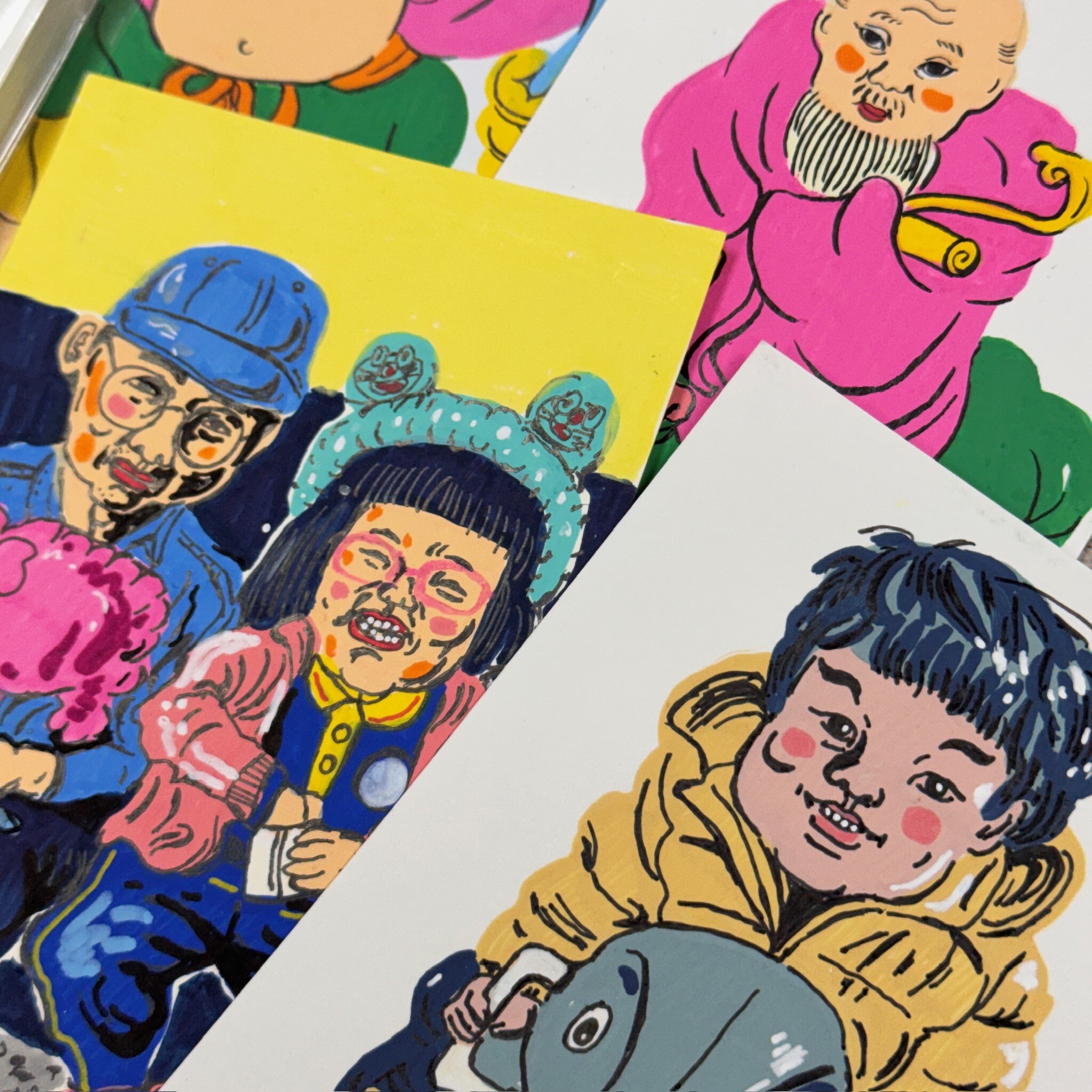 法國插畫紙 明信片40入