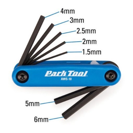 PARKTOOL AWS-10 Fold-Up Hex / TWS-2 Fold-Up Torx® Compatible Wrench Set