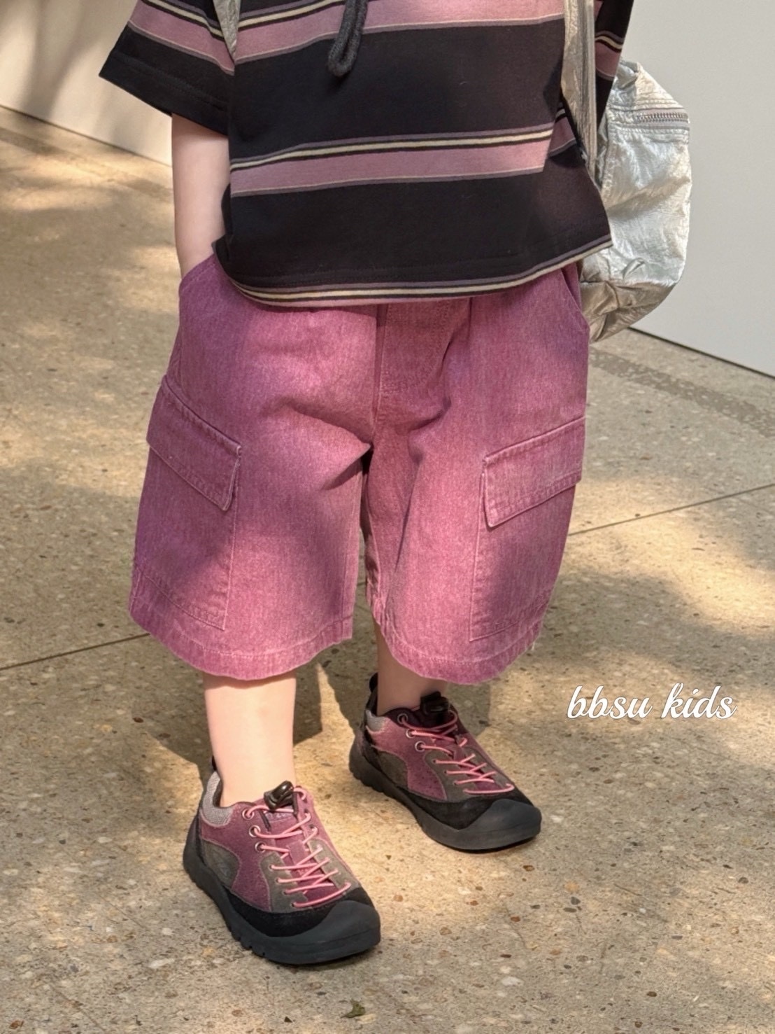 復古紫休閒短褲