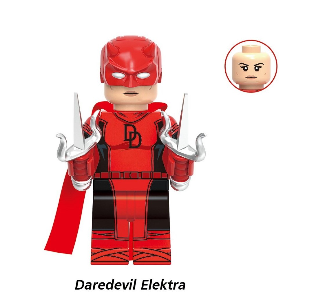 Daredevil Elektra DC Custom Minifigures Minifigs Fit Lego G0198 GH0762