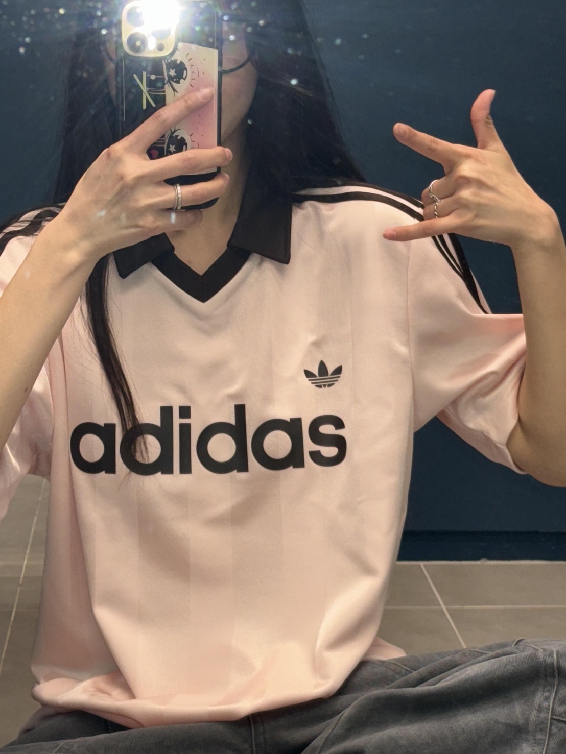 【預購】Adidas 粉棕 Archive Collar Engineered Jersey 小V領 短袖上衣 球衣 KE3580