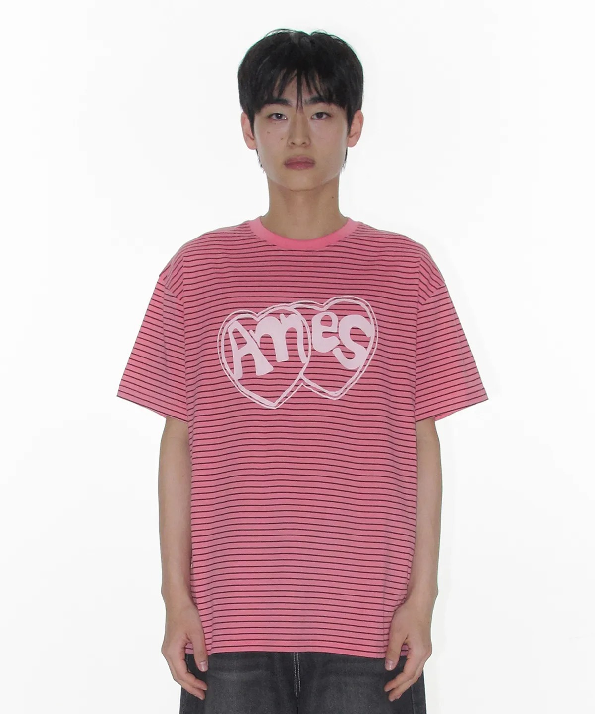 AMES WORLDWIDE HEART SPRAY STRIPE TEE