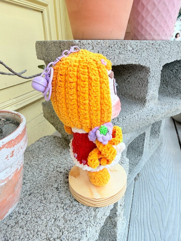 『紅』大眼睛嘟嘟嘴胖胖醜娃吊飾-17號『約15-16cm』