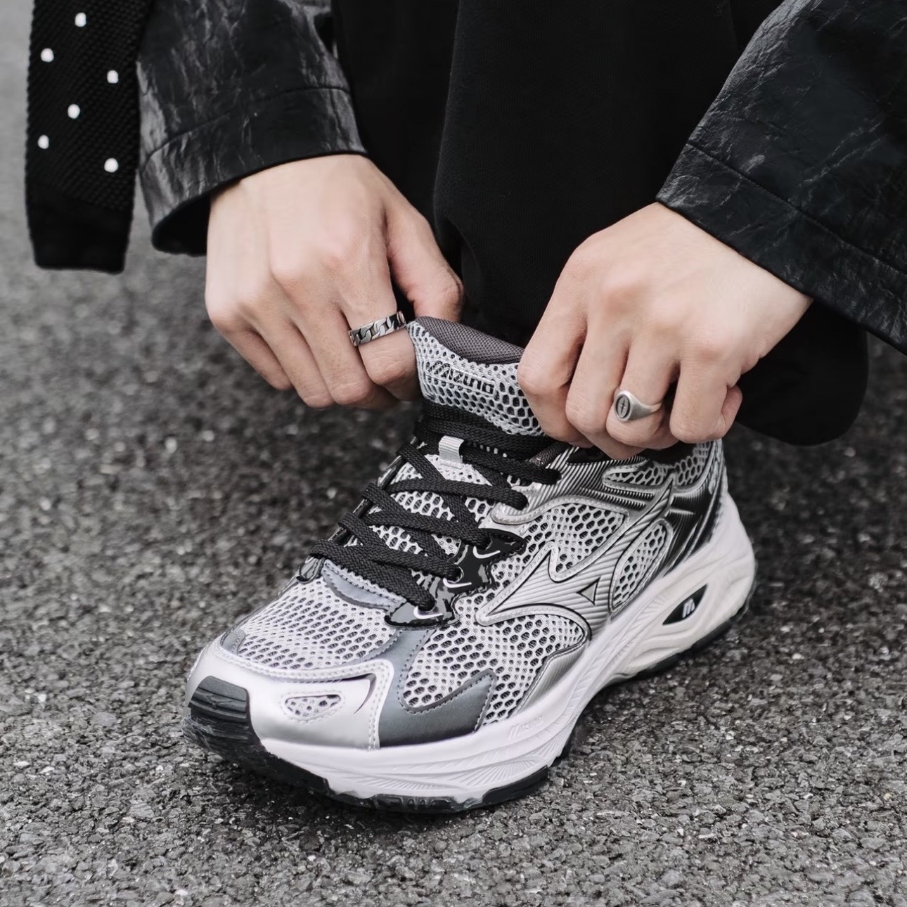 MIZUNO RACER S 賽博銀 深灰 復古 跑步鞋 美津濃 D1GH253517