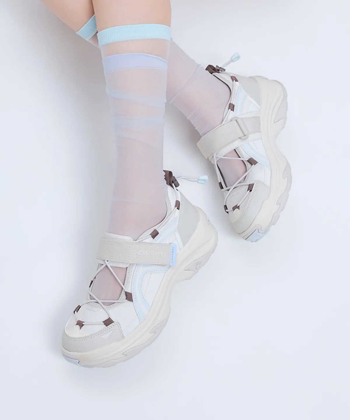 【OWN】Discovery EXPEDITION 瑪麗珍鞋 休閒 運動 涼拖鞋 Wave Jane 高允貞同款 女生 奶油白