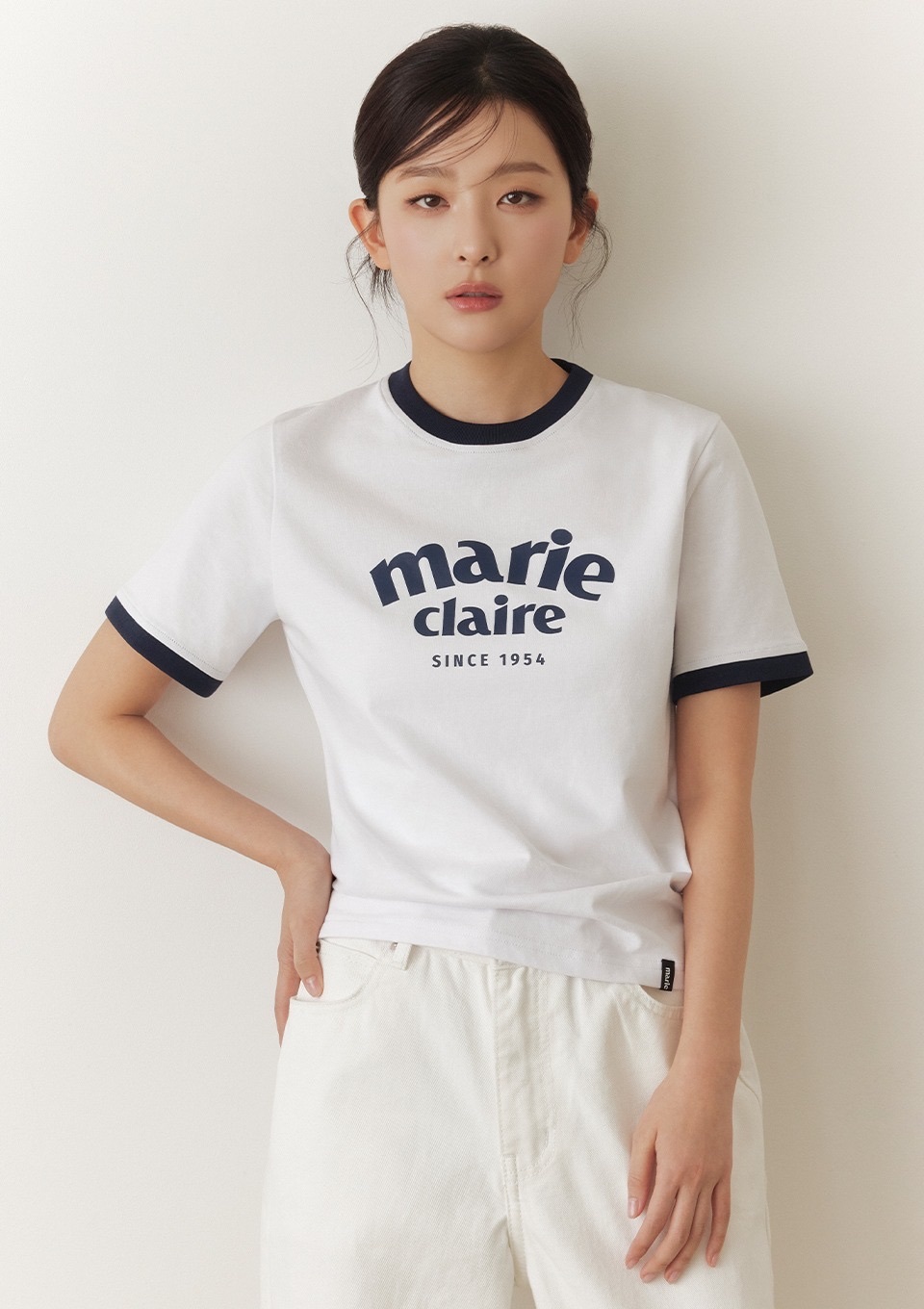 【限時2天優惠預訂】韓國MARIE CLAIRE ARCH LOGO RINGER TEE（6色）
