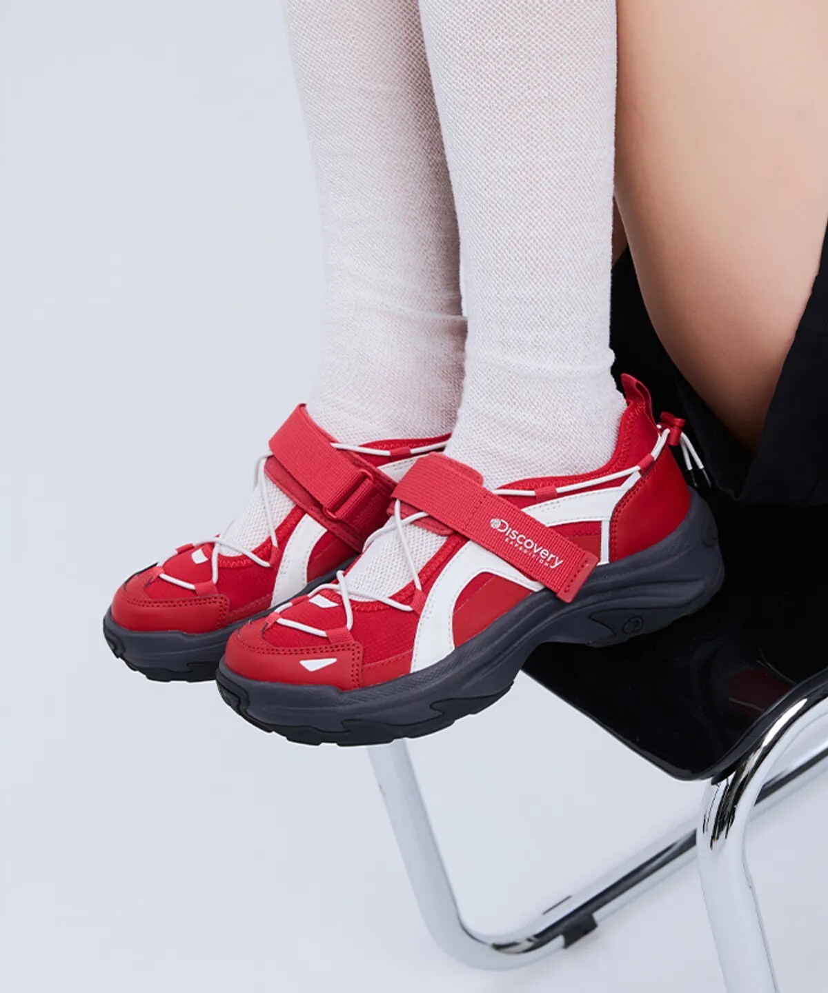 【OWN】Discovery EXPEDITION 瑪麗珍鞋 休閒 運動 涼拖鞋 Wave Jane 高允貞同款 女生 紅色