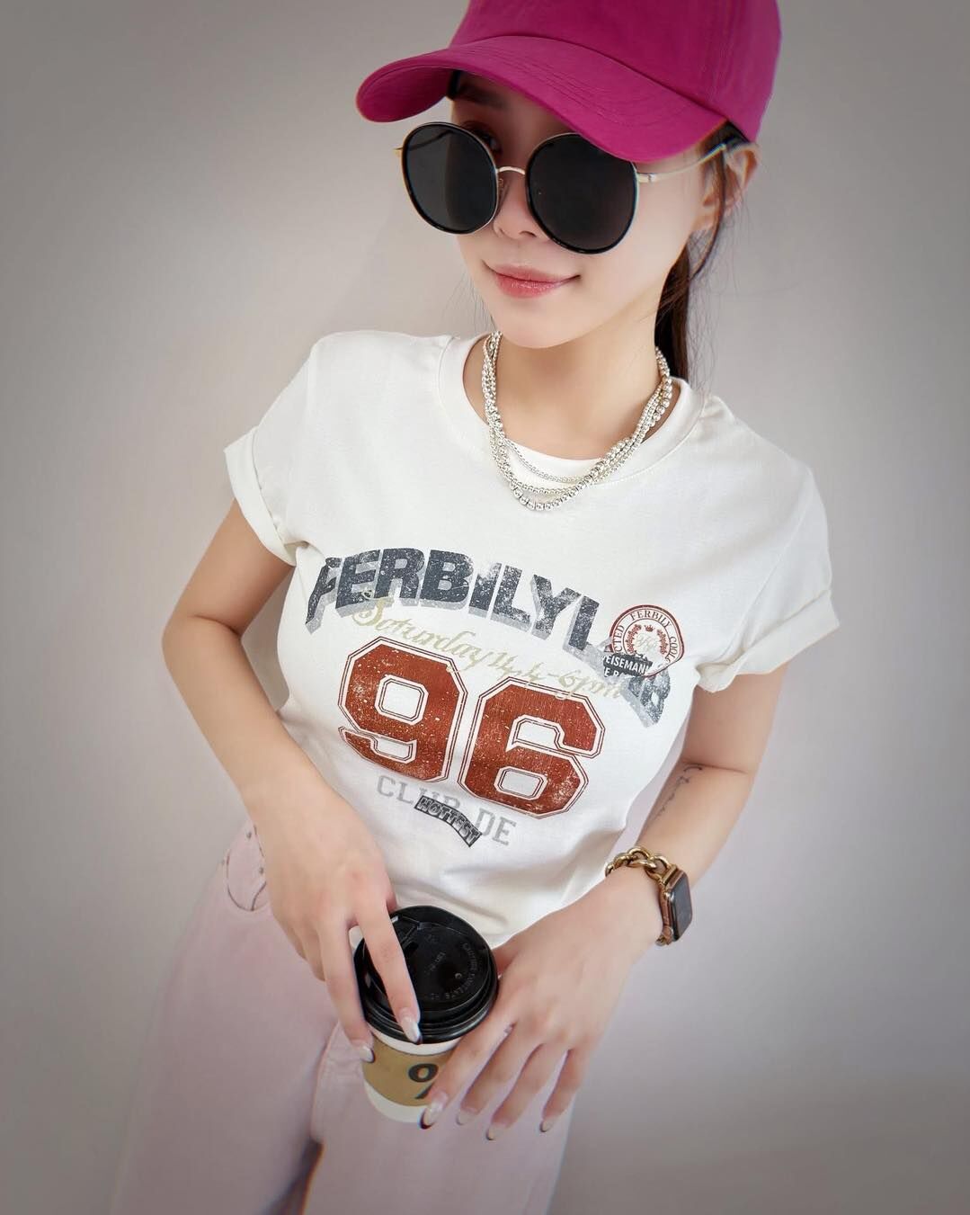 【親膚顯瘦的美式復古字母棉tee】（預購）