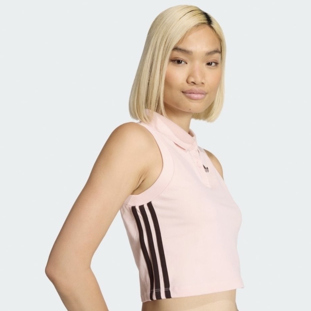ADIDAS POLO TANK 粉色 無袖上衣 POLO衫 運動上衣 修身 KD3703