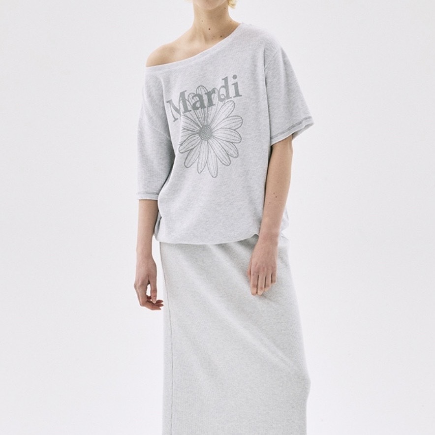MARDI MERCREDI WAFFLE TSHIRT OFF SHOULDER 露肩 華夫格 短袖 上衣