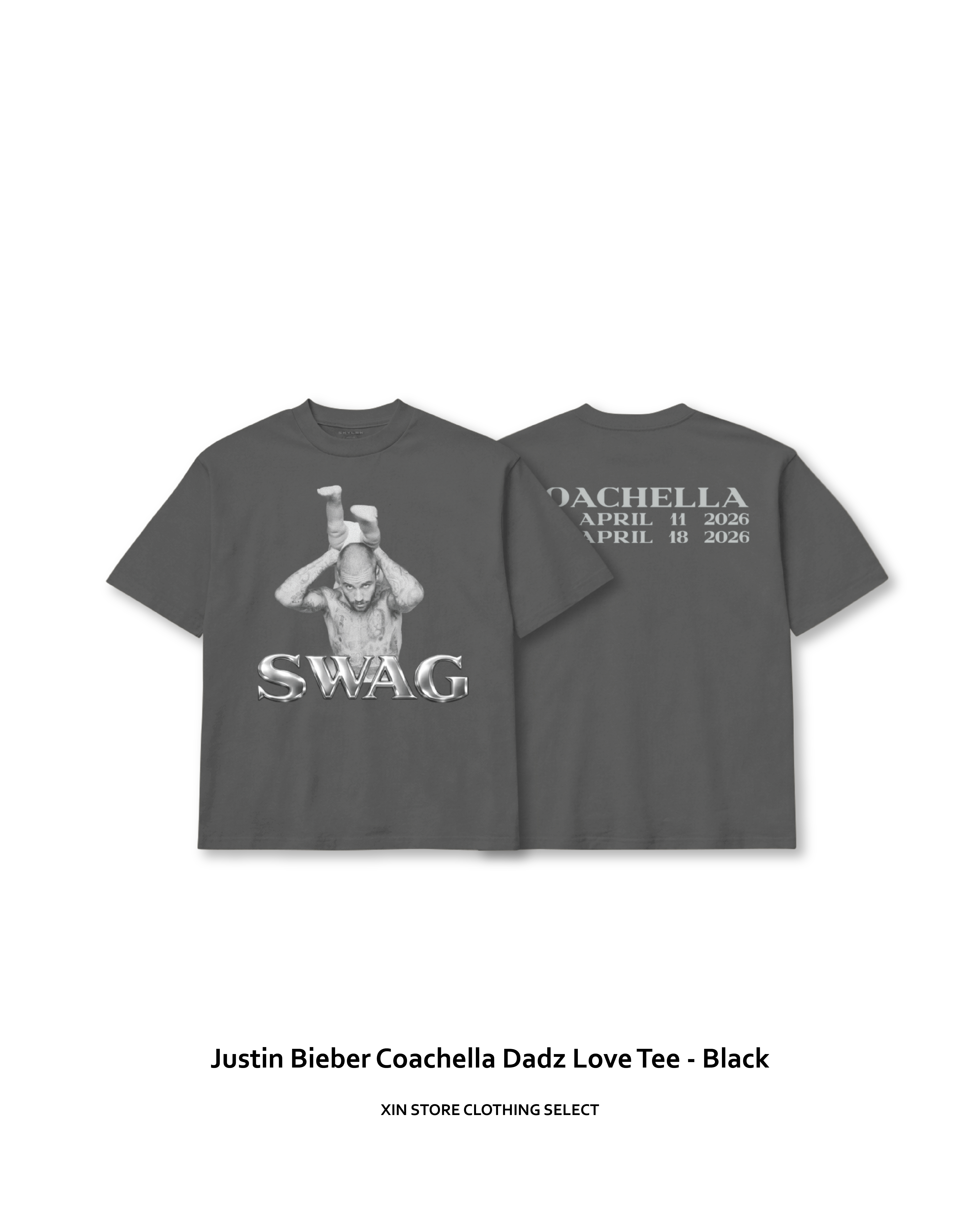 <王者回歸> Coachella Justin Bieber Dadz Love 炭灰色 小賈 科切拉 SWAG 短袖
