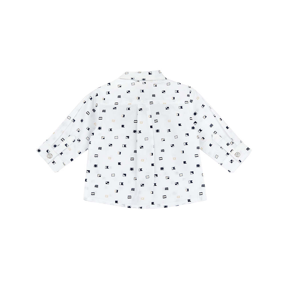 紳士小熊-滿版旗幟長袖襯衫