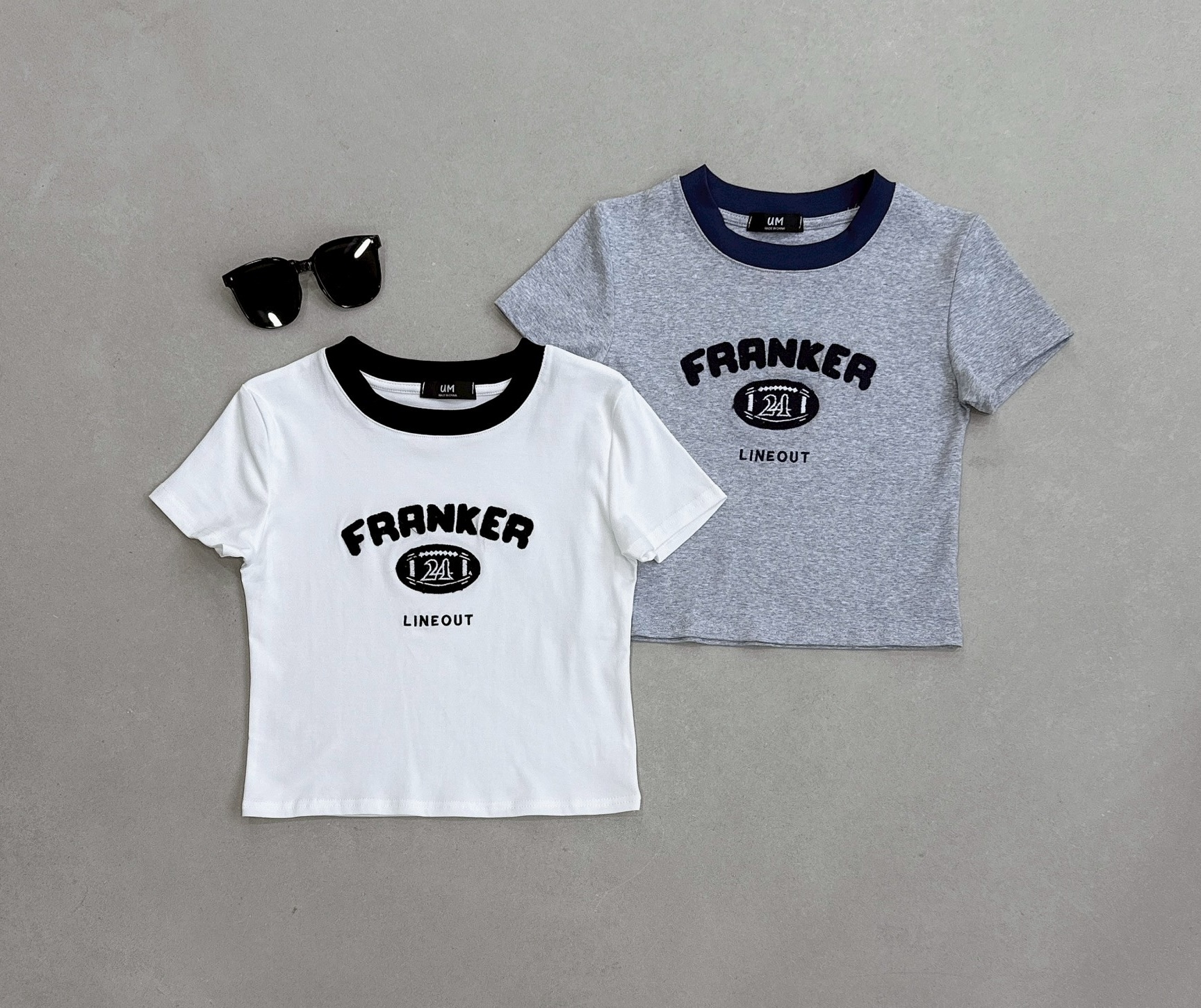 滾邊絨布橄欖球24棉質上衣