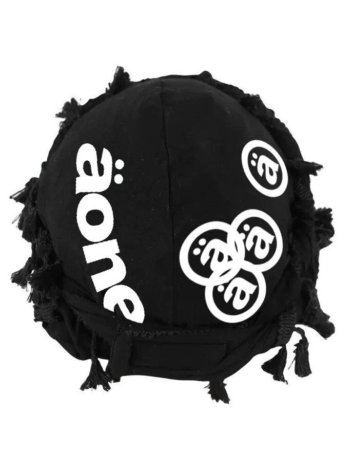 AONE4SURE Logo印花迷彩反光流蘇帽