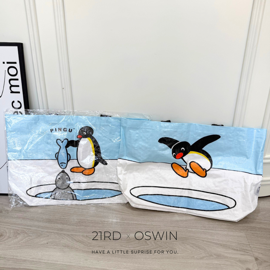 PINGU 企鵝家族 大容量 防水編織袋