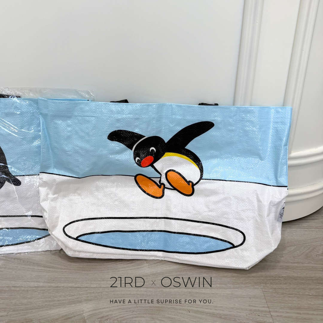 PINGU 企鵝家族 大容量 防水編織袋