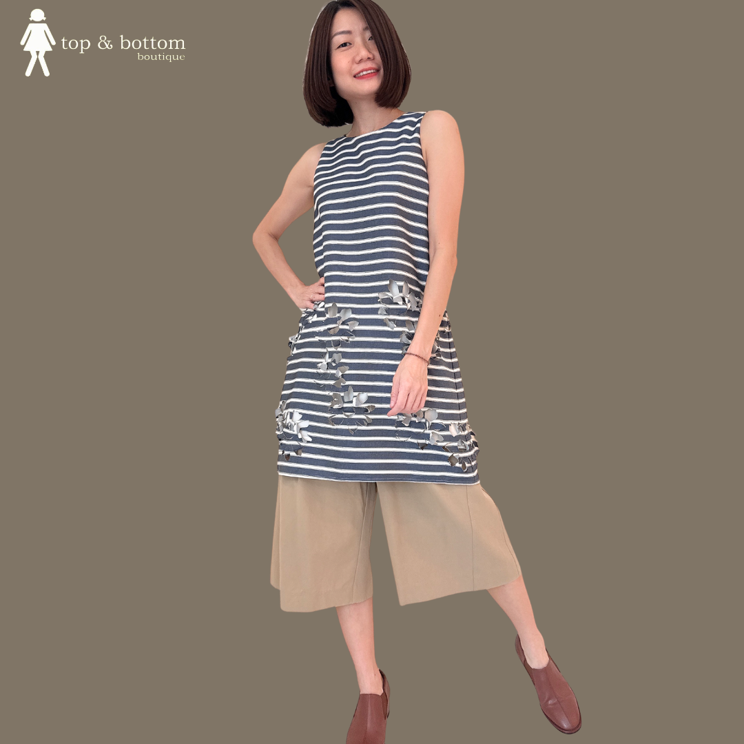 HIGH WAISTED 3 QUARTER WIDE LEG PANT