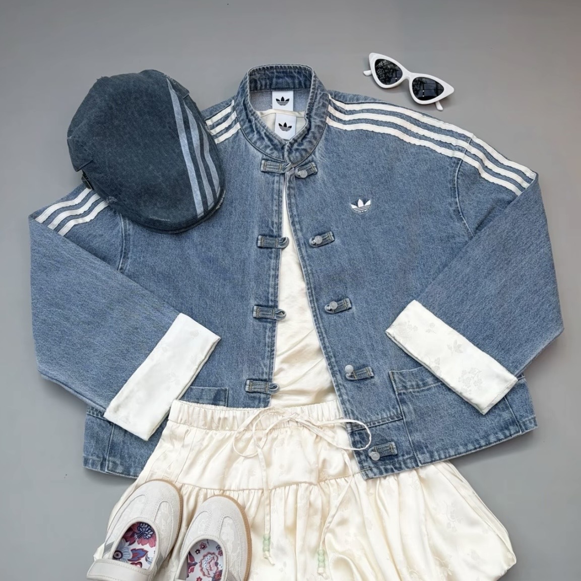 ADIDAS NEW CHINESE 牛仔丹寧 外套 休閒 愛迪達 KY5743