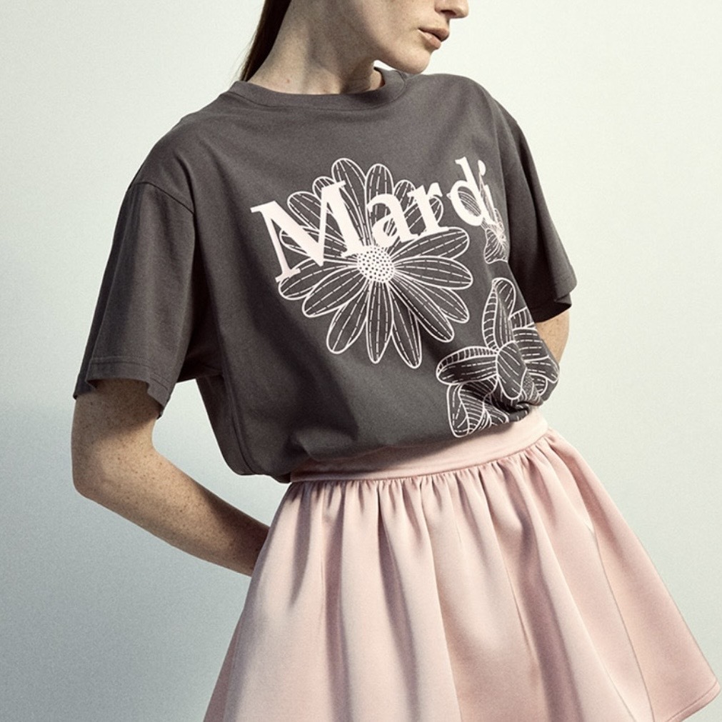 MARDI MERCREDI TSHIRT TRIPLE FLOWER 三重花 短袖 兩色 上衣