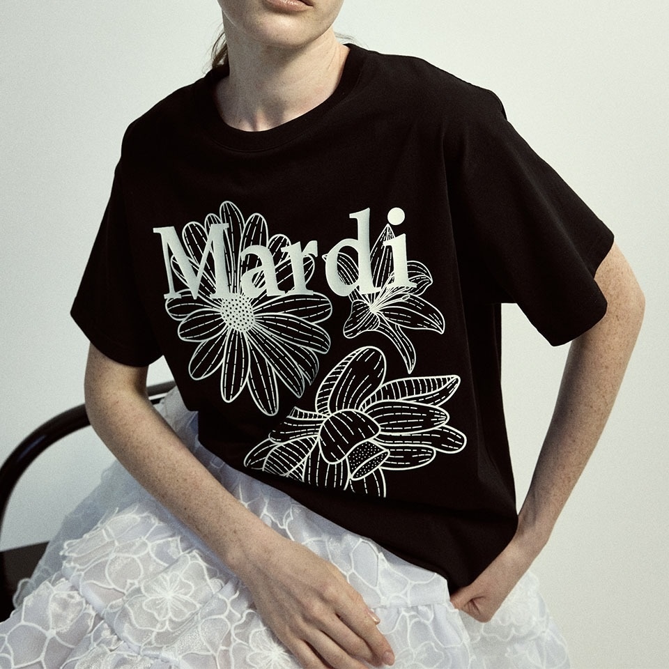 MARDI MERCREDI TSHIRT TRIPLE FLOWER 三重花 短袖 兩色 上衣