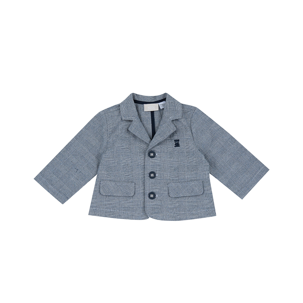 紳士小熊-格紋西裝外套