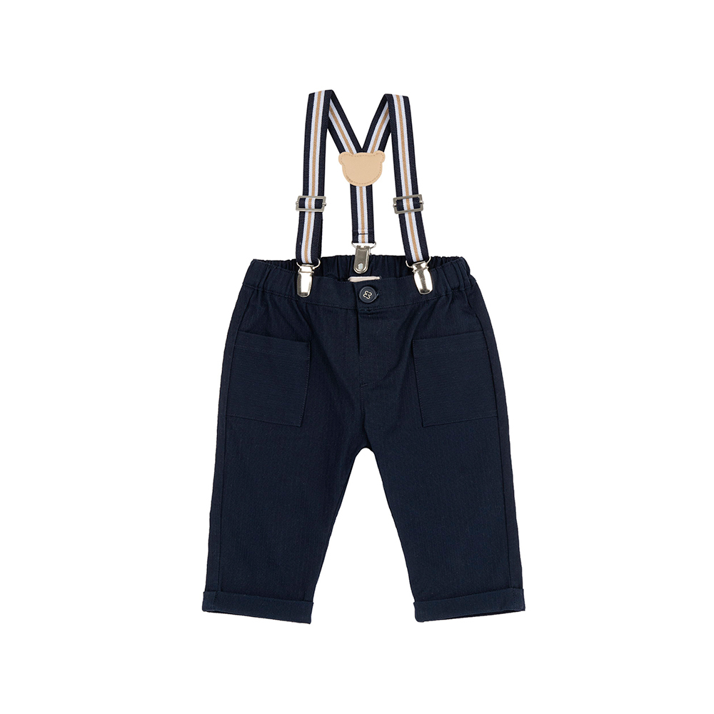 紳士小熊-附活動吊帶長褲