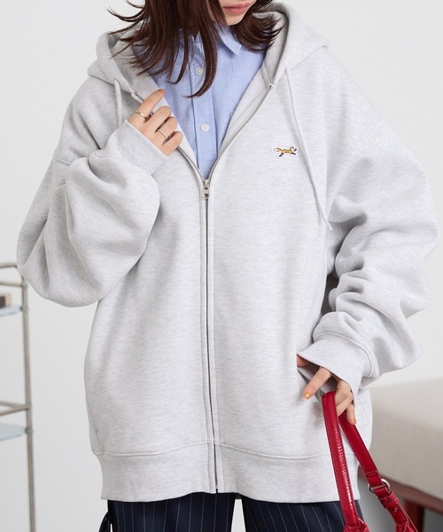 <快速出貨>PENNEYS 特別訂購 THE FOX 標誌單點刺繡超大拉鍊連帽外套