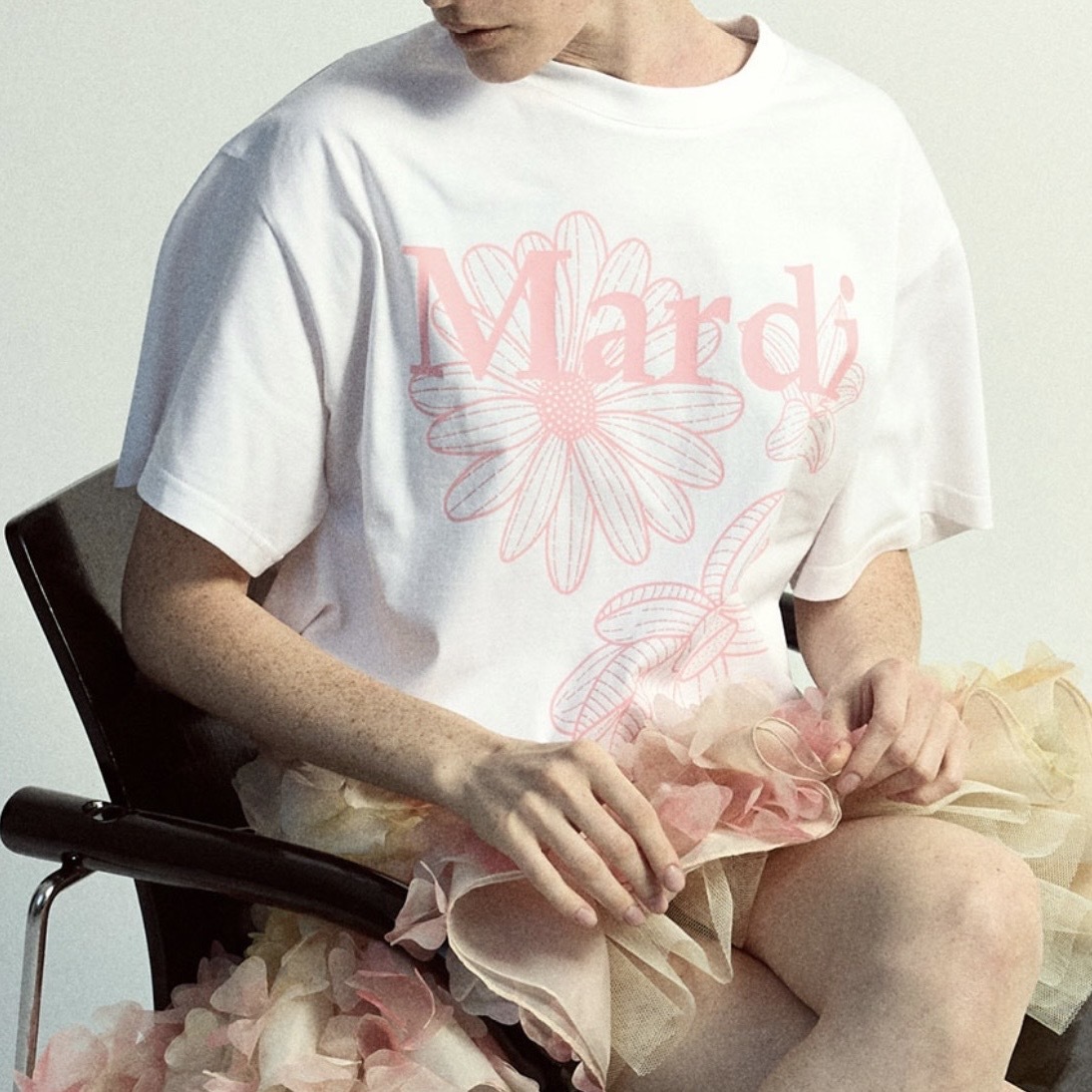 MARDI MERCREDI UNISEX TSHIRT TRIPLE FLOWER 三重花 中性短袖 上衣 三色