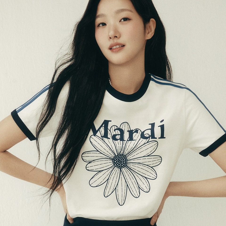 MARDI MERCREDI SLIM RINGER TSHIRT 撞色領 修身短袖 三色 金高銀同款