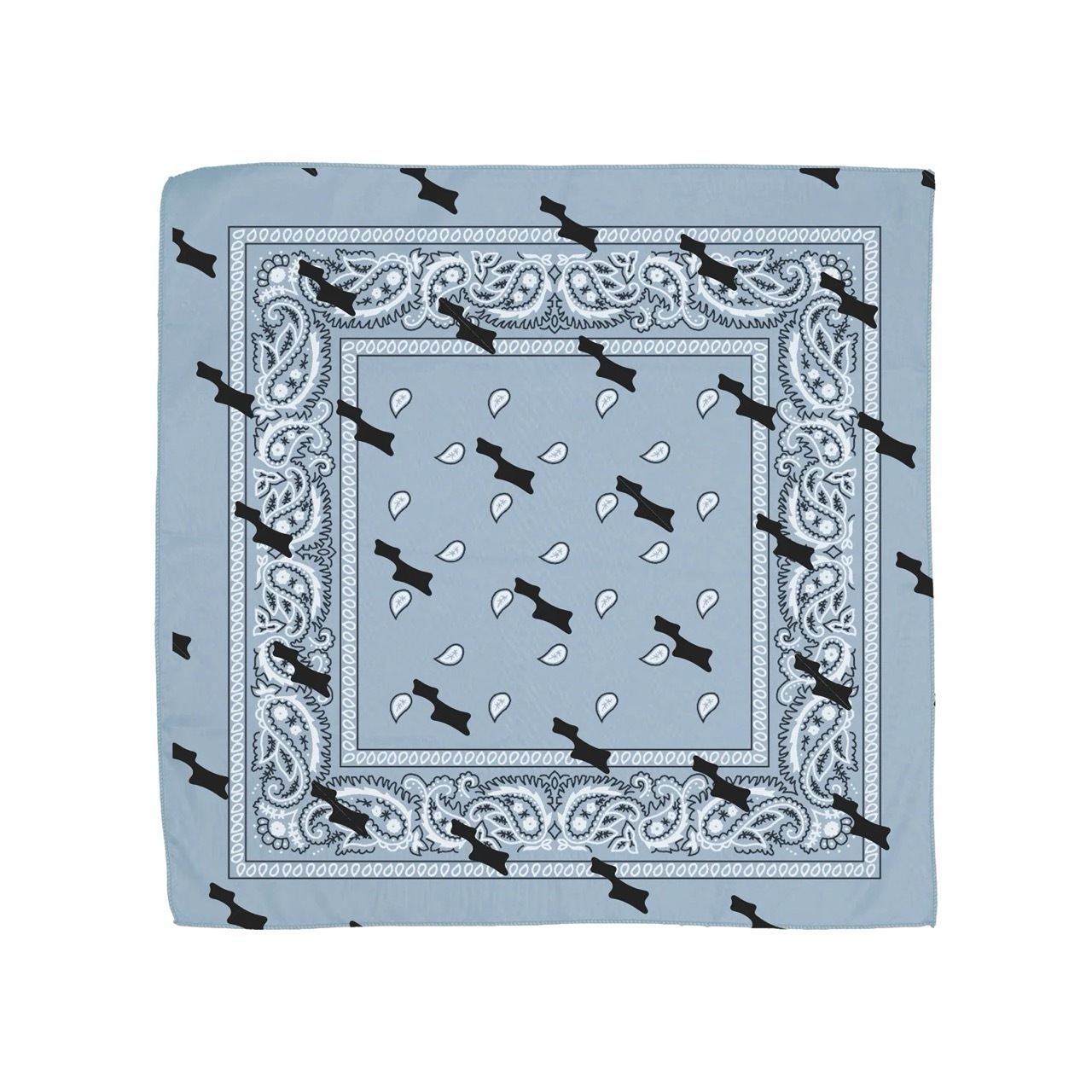 🇺🇸 SKYLRK BANDANA 藍色 變形蟲 腰果花 小賈斯汀 Justin Bieber 絲巾 頭巾 綁巾 / 預購