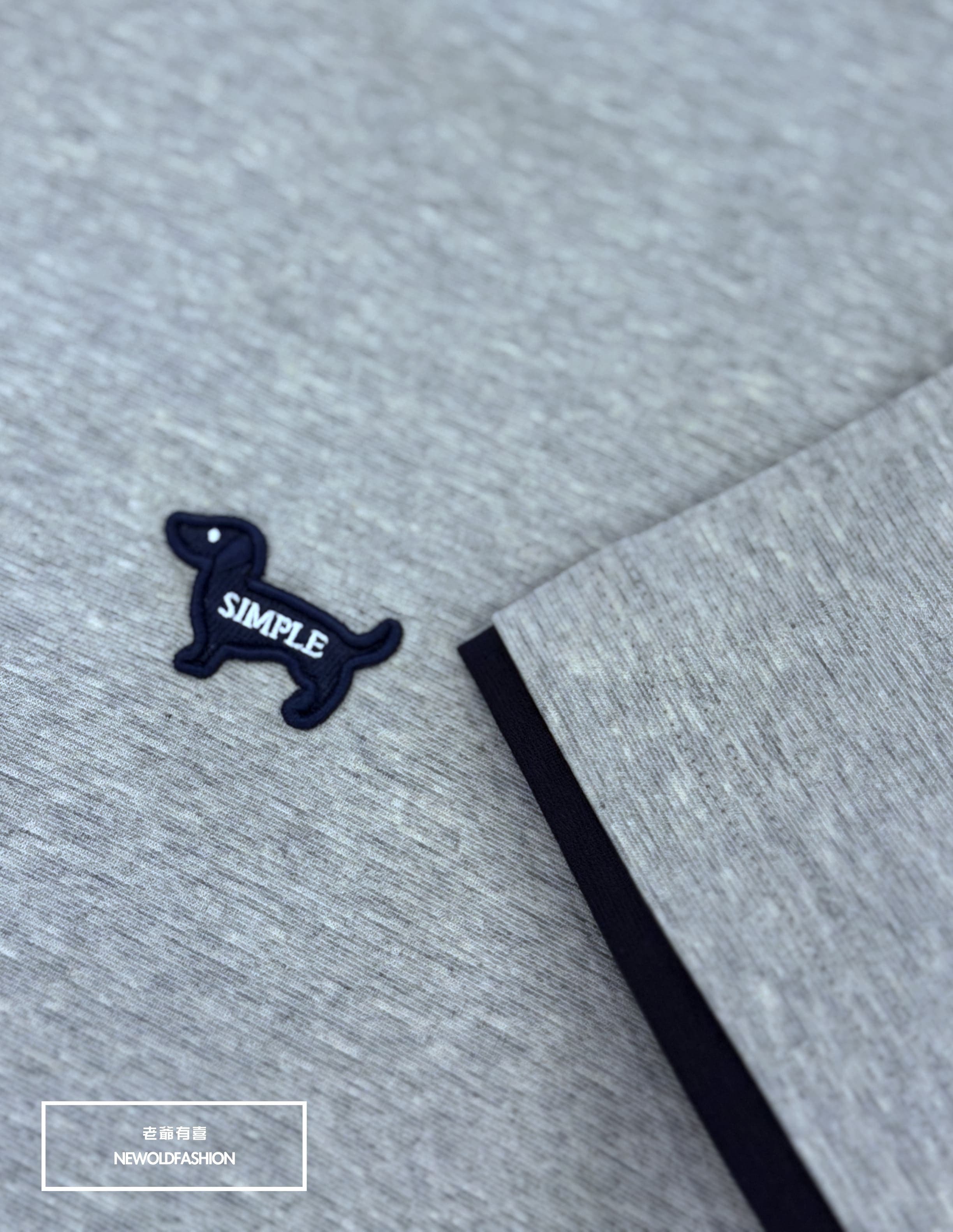 『新品上市』重磅puppy刺繡滾邊短T(NOF2604Z8031)-淺灰
