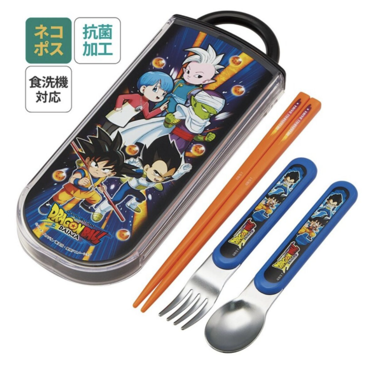 日本製 Skater 龍珠三件套餐具組-筷子、湯匙、叉子