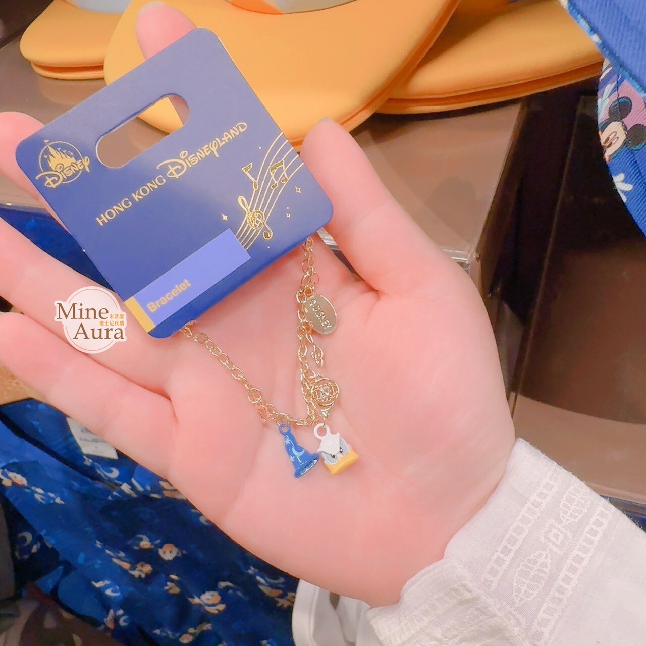 米奇幻想曲 唐老鴨 Donald 大頭墜飾 手鍊 首飾 -香港迪士尼樂園