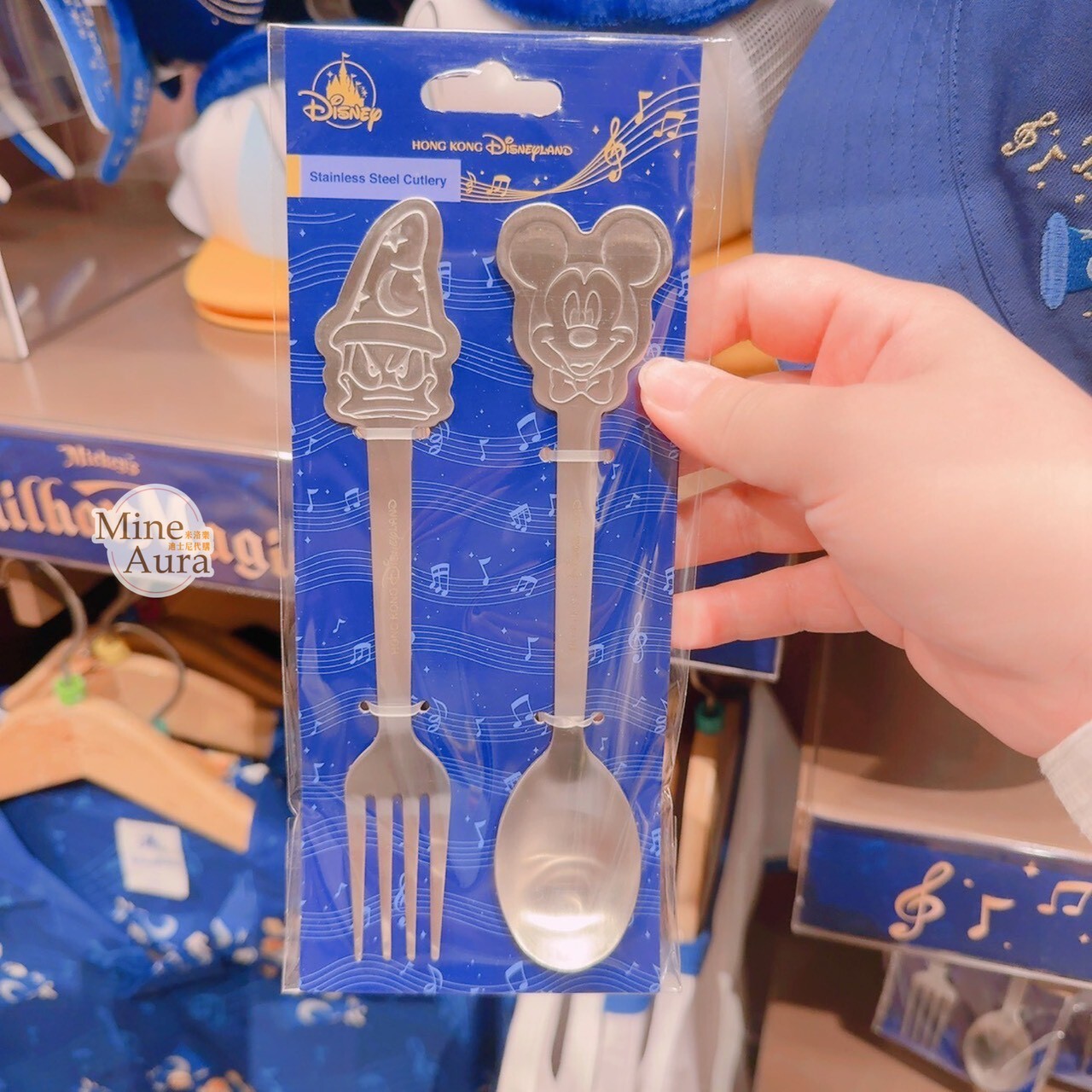 米奇幻想曲 唐老鴨 Donald 造型 湯匙+叉子 2入組 餐具組 -香港迪士尼樂園