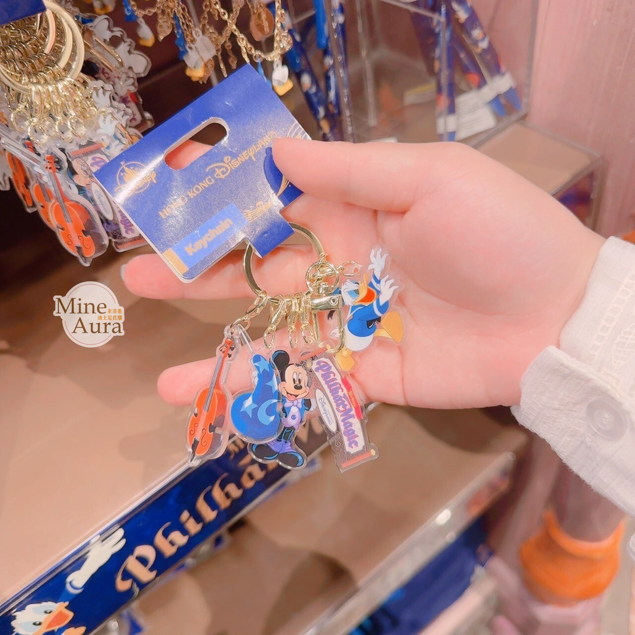 米奇幻想曲 唐老鴨 Donald 魔法帽 造型 鑰匙圈 吊飾 -香港迪士尼樂園