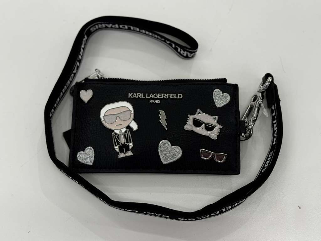 YL001 Karl Lagerfeld 公仔拉鏈卡包 黑色