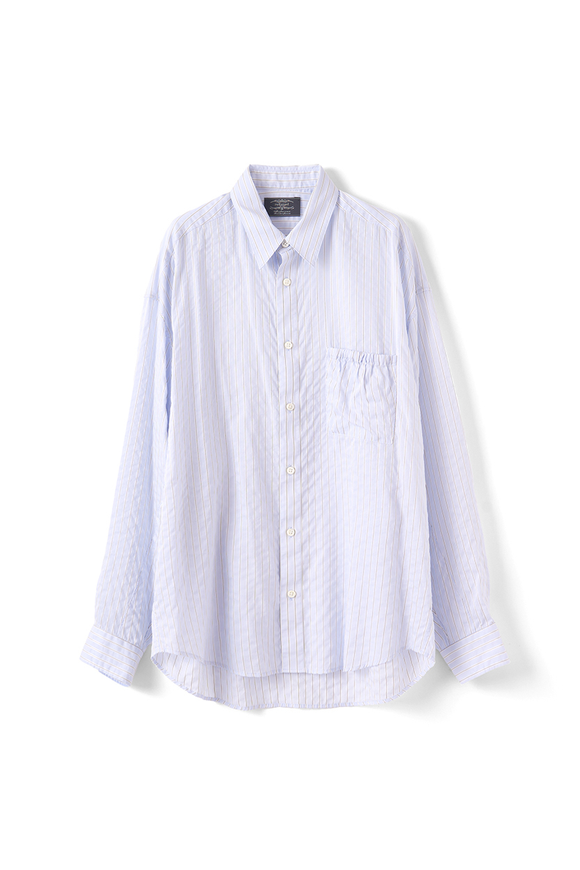 REFOMED WRIST PATCH SLOUCH SHIRT "STRIPE" (2COL)
