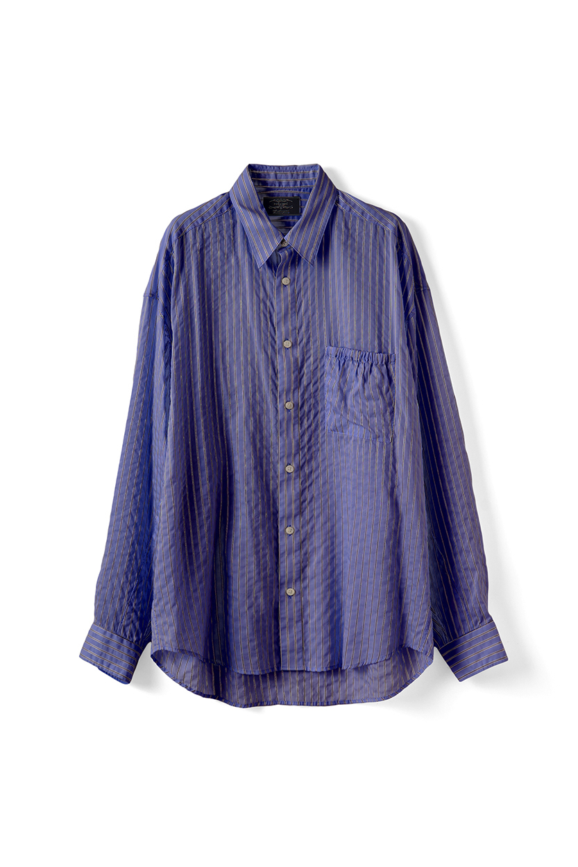 REFOMED WRIST PATCH SLOUCH SHIRT "STRIPE" (2COL)