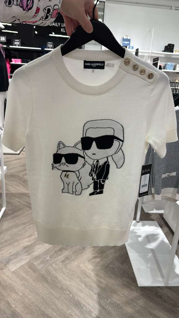 YL028 Karl Lagerfeld 老佛爺與貓大LOGO 女裝上衣