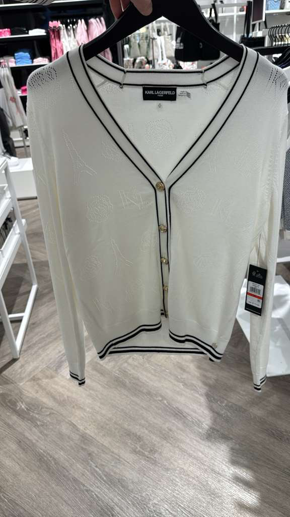 YL033 Karl Lagerfeld 淨色開胸外套 女裝 白色