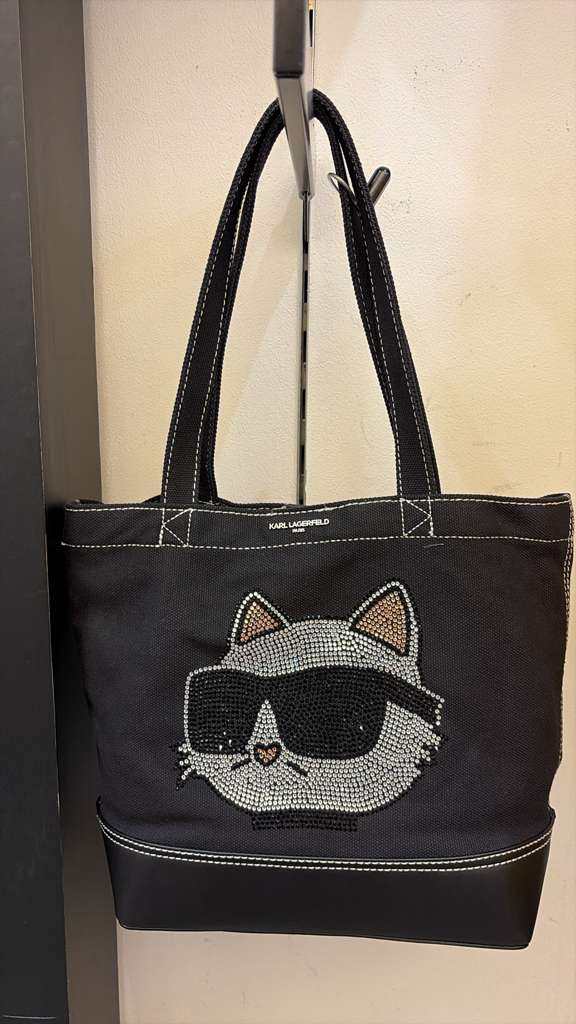 YL069 Karl Lagerfeld 閃閃黑超貓貓TOTE BAG 40X32CM