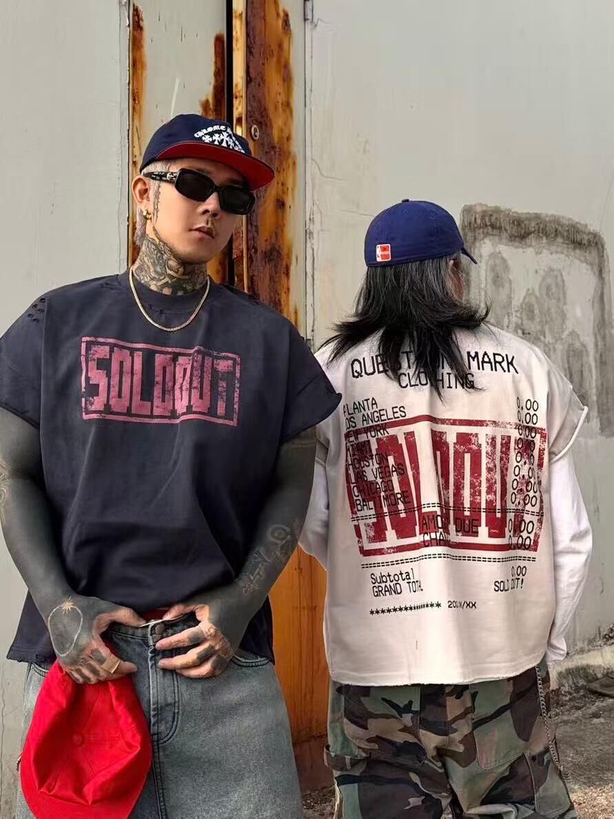 《S.V》SOLD OUT 收據印花背心